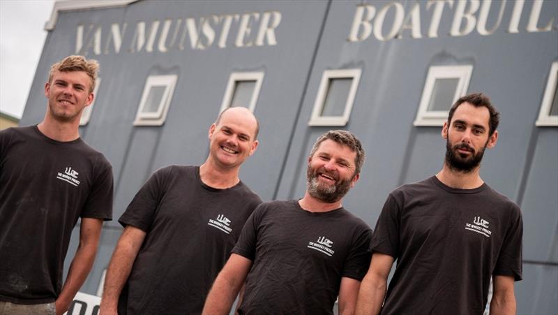 The Van Munster Boats team standing together at their Morisset manufacturing facility after securing close to $1 million in government funding with support from The Funding & Grants Collective.